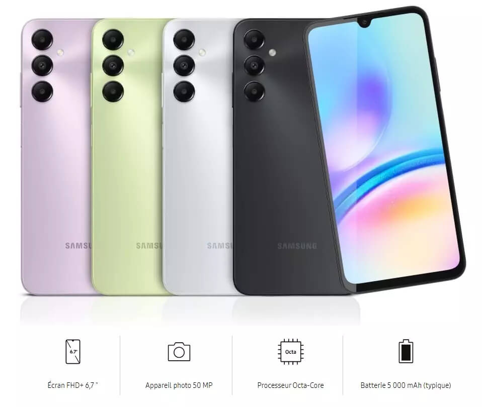 Smartphone SAMSUNG GALAXY A05S / 4 GO / 128 GO / SILVER
