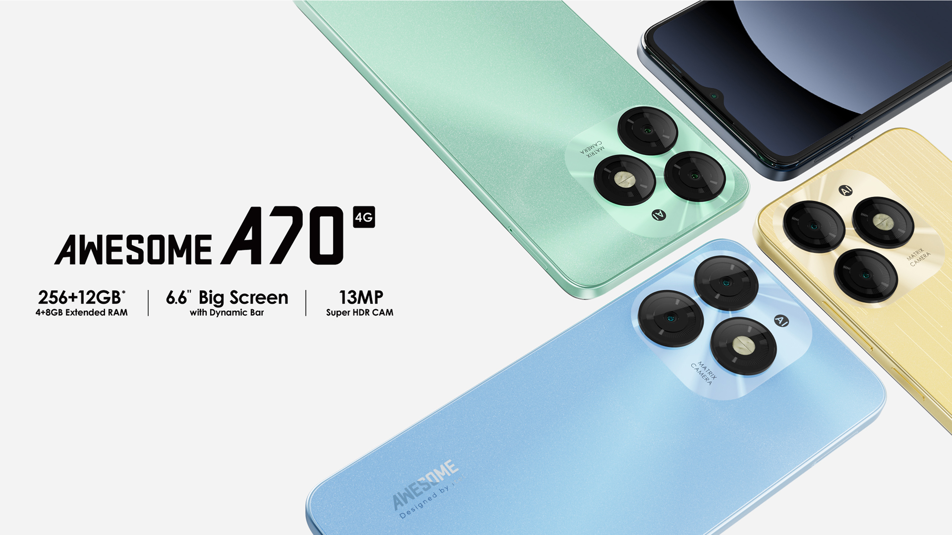 Smartphone ITEL AWESOME A70 4Go 64Go - Gold