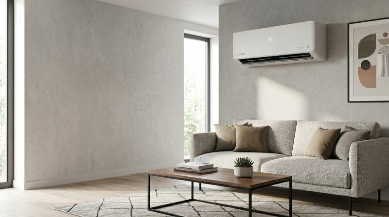 Climatiseur Indesit 9000 BTU blanc design moderne et compact