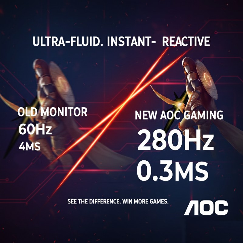 Écran PC AOC incurvé 27 pouces Fast VA 280Hz