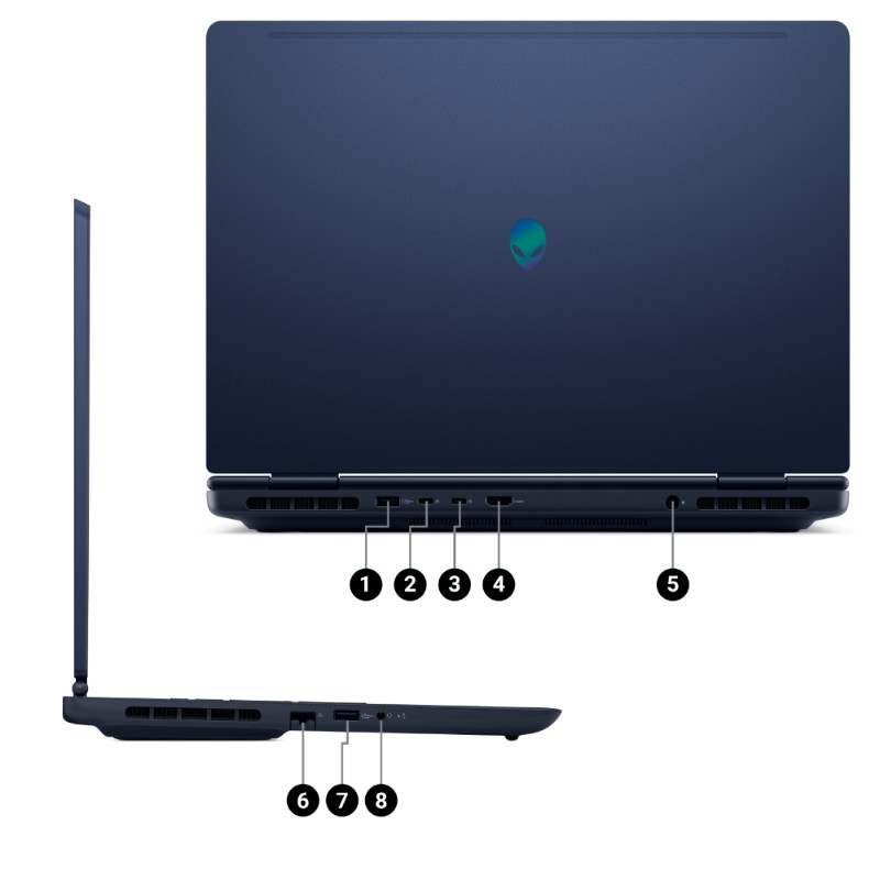 Laptop Gaming DELL Alienware 16 pouces design bleu RTX 5070 immersif