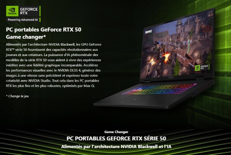 Laptop gamer MSI Crosshair 18 HX AI Intel Ultra 7 RTX 5070