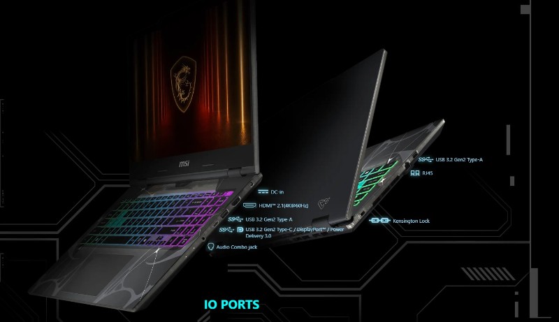 Laptop gamer MSI Cyborg 15 RTX 5060 pour jeux vidéo immersifs