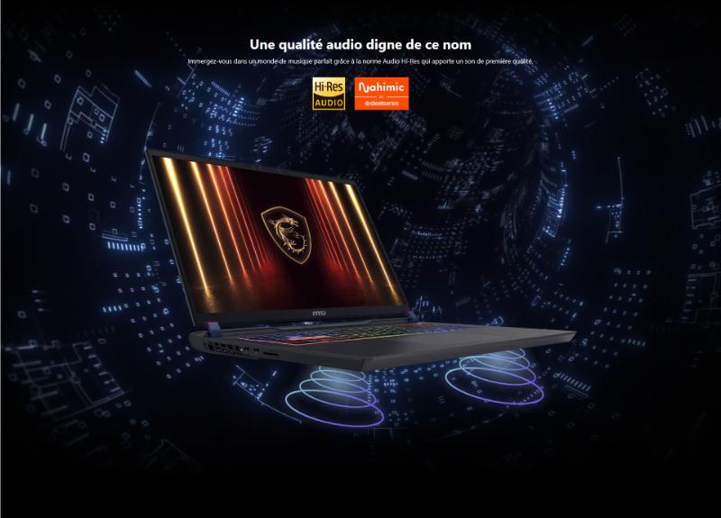 ordinateur portable gaming MSI Vector RTX 5080 design moderne gris