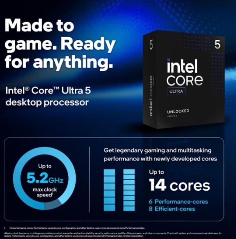 Carte mère compatible Intel LGA1851