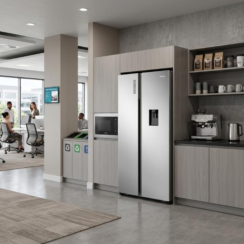 Réfrigérateur Side By Side HISENSE inox 519L grande capacité moderne