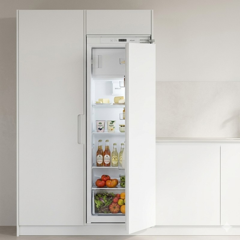 Réfrigérateur Encastrable BIOLUX M-RE37 blanc cuisine moderne intégrée