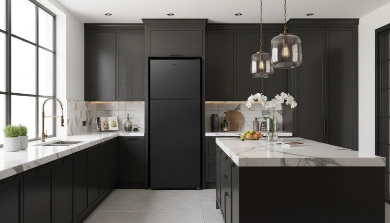 Réfrigérateur Focus F.7045G 439L Less Frost double porte Gris