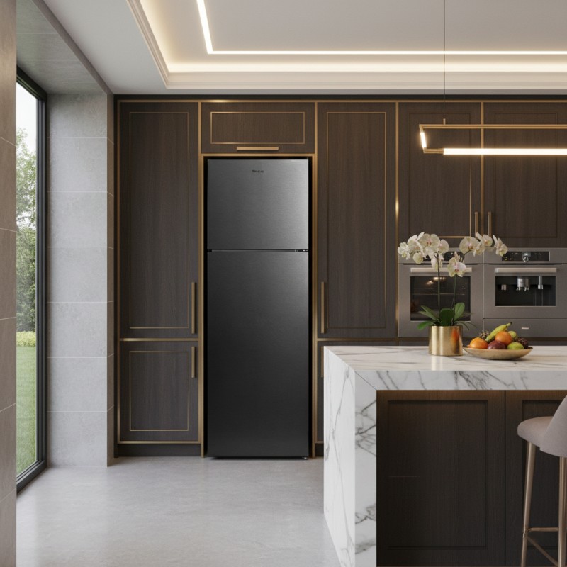 Réfrigérateur 2 Portes Focus gris design moderne cuisine