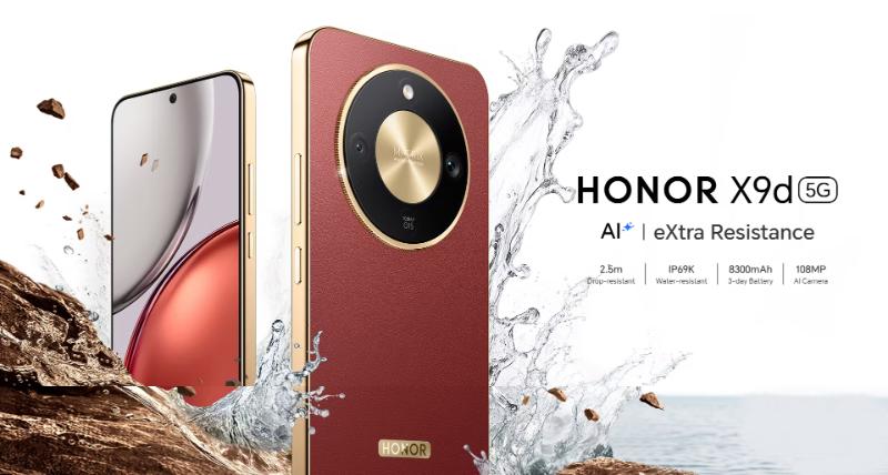 Honor X9d Amber Sunrise smartphone 5G performant