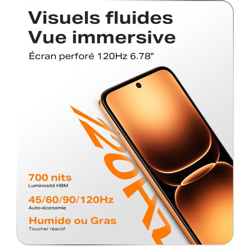 Écran HD 6.78 pouces du Infinix Smart 20 8Go 64Go