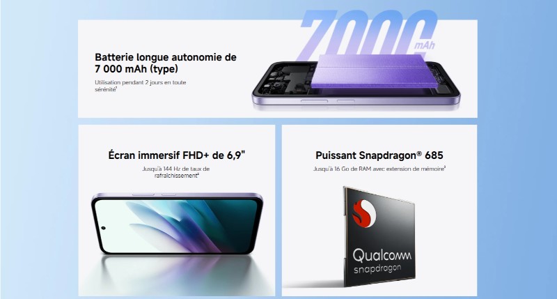 Processeur Snapdragon 685 et performance du Redmi 15