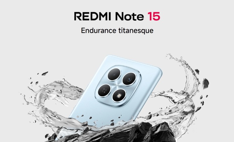 Xiaomi Redmi Note 15 8Go 256Go Noir face avant