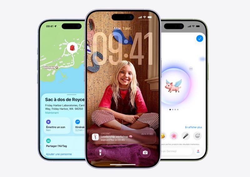 iPhone 17 vue profil aluminium