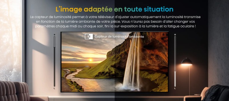 Smart Tv Hisense 58A6N 50 pouces UHD design moderne noir