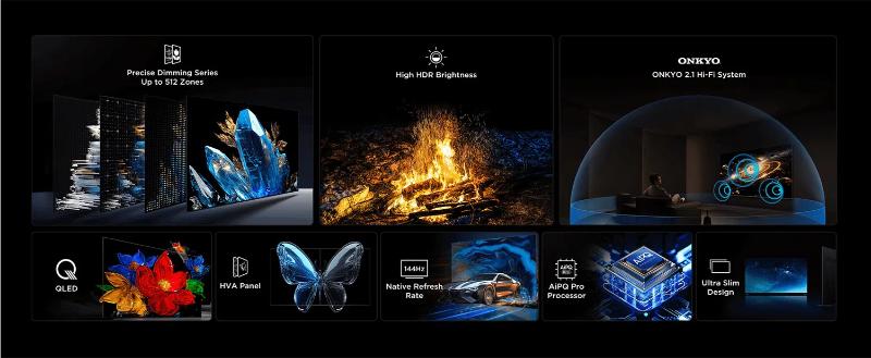 Smart TV TCL C6K 4K Mini LED contraste élevé