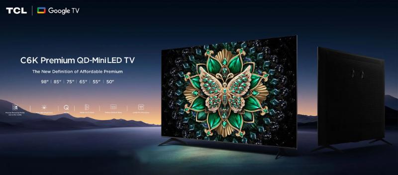 TV TCL C6K 98 pouces Mini LED UHD salon moderne