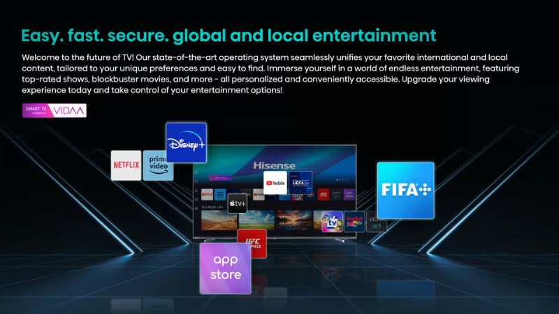 Smart Tv Hisense 65Q6N connectivité WiFi Bluetooth stable