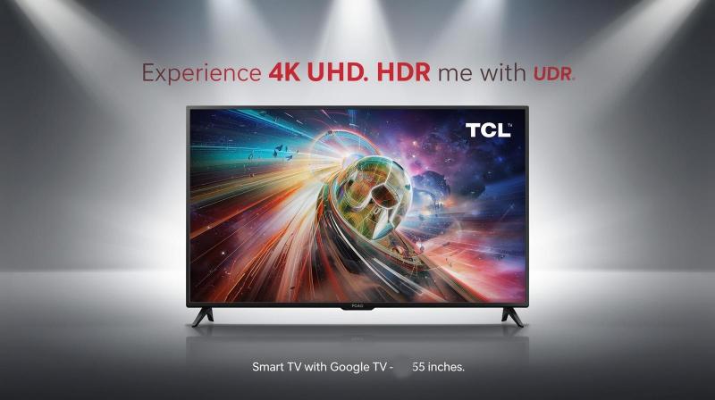 TV TCL 55 pouces prix Tunisie, Model V6C 4K UHD Smart TV Google vue avant