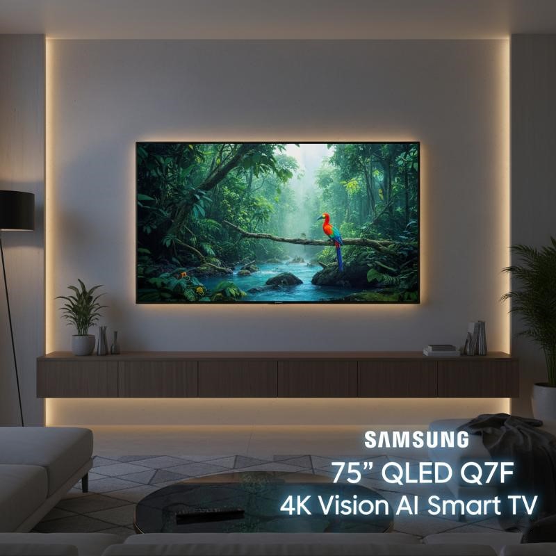 Téléviseur Samsung 75 pouces haut de gamme design élégant