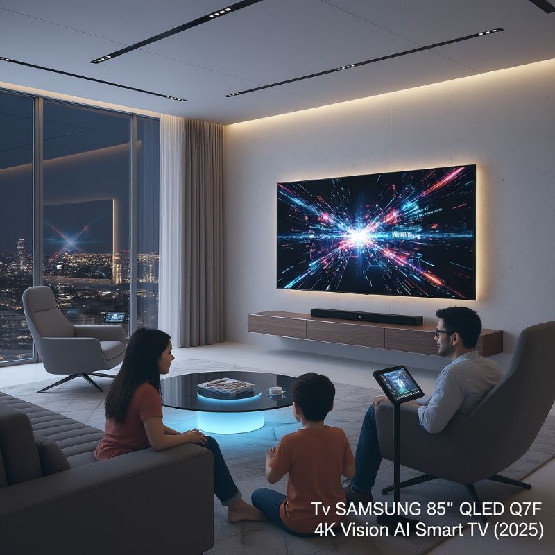 Tv SAMSUNG 85'' QLED vue frontale UHD HDR10+