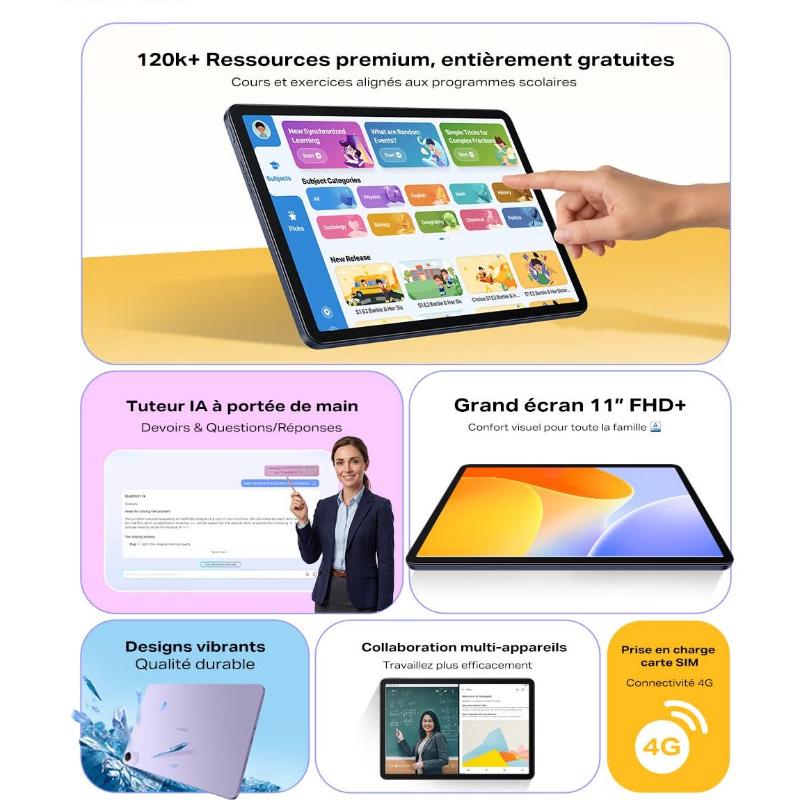 Tablette infinix XPAD 30E LTE Wi-Fi 4G connectivité rapide