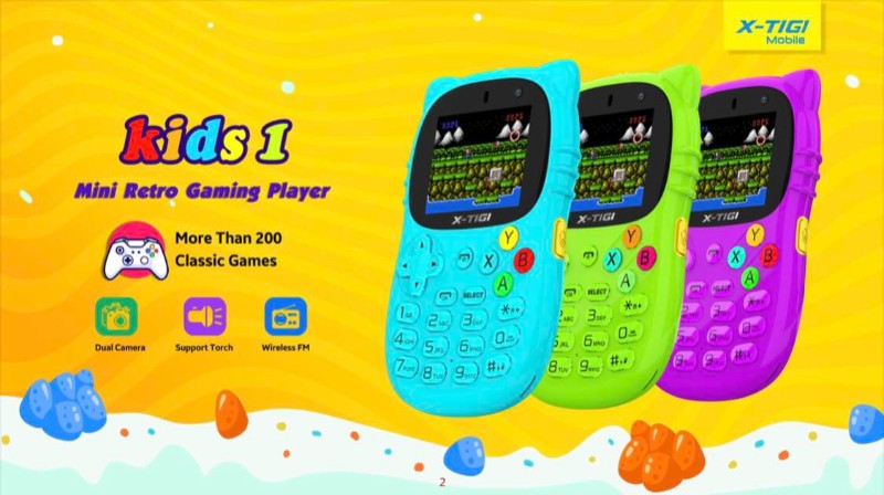 Téléphone Portable X-TIGI 1 kids bleu vue avant