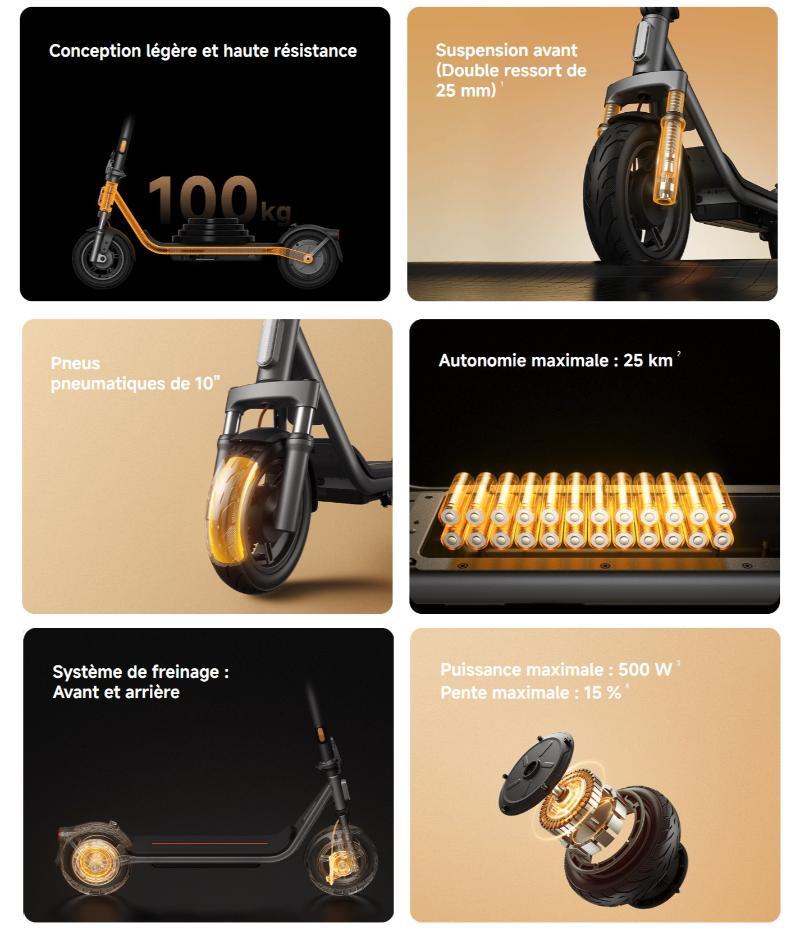 Trottinette Xiaomi 6 Lite autonomie 25 km usage quotidien