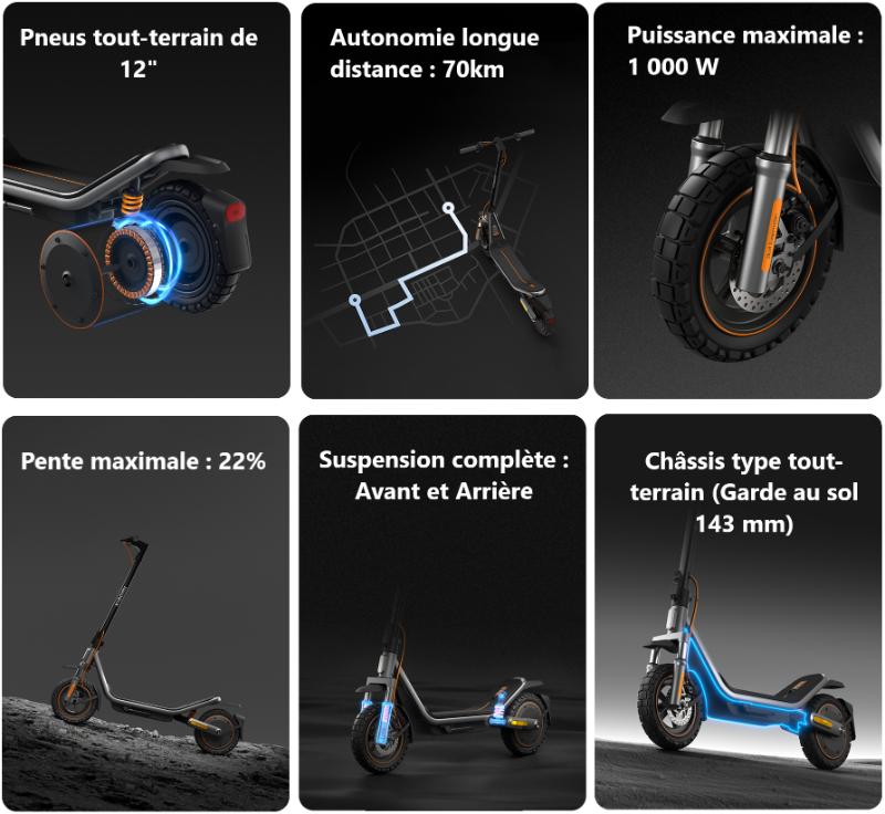 Xiaomi Electric Scooter 6 Pro autonomie 70 km batterie performance