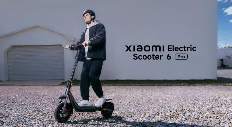 Scooter 6 Pro , Xiaomi Electric noir design urbain moderne vue latérale