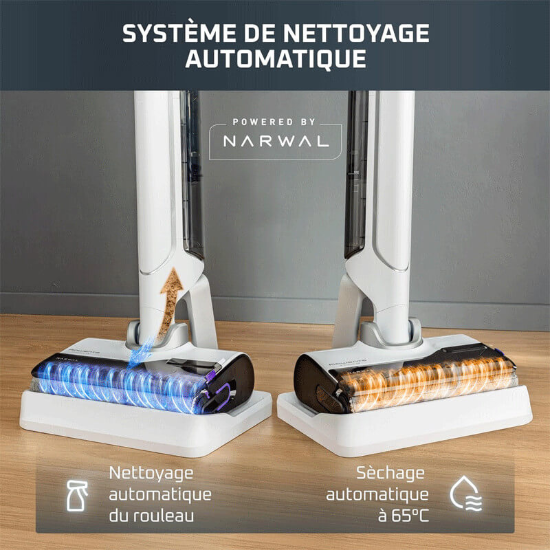 Aspirateur balai ROWENTA multi-surface pratique et silencieux