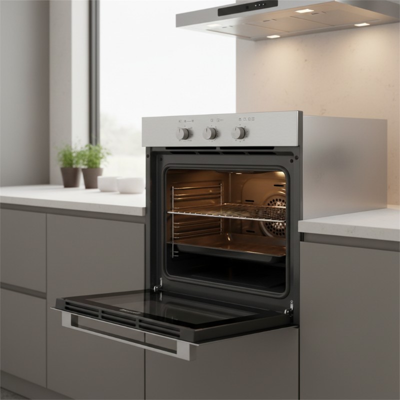 Four Encastrable BRANDT multifonction inox 60L avec chaleur tournante