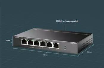 Switch TP-LINK 6 Ports 10/100 Mbps Avec 4 Ports PoE