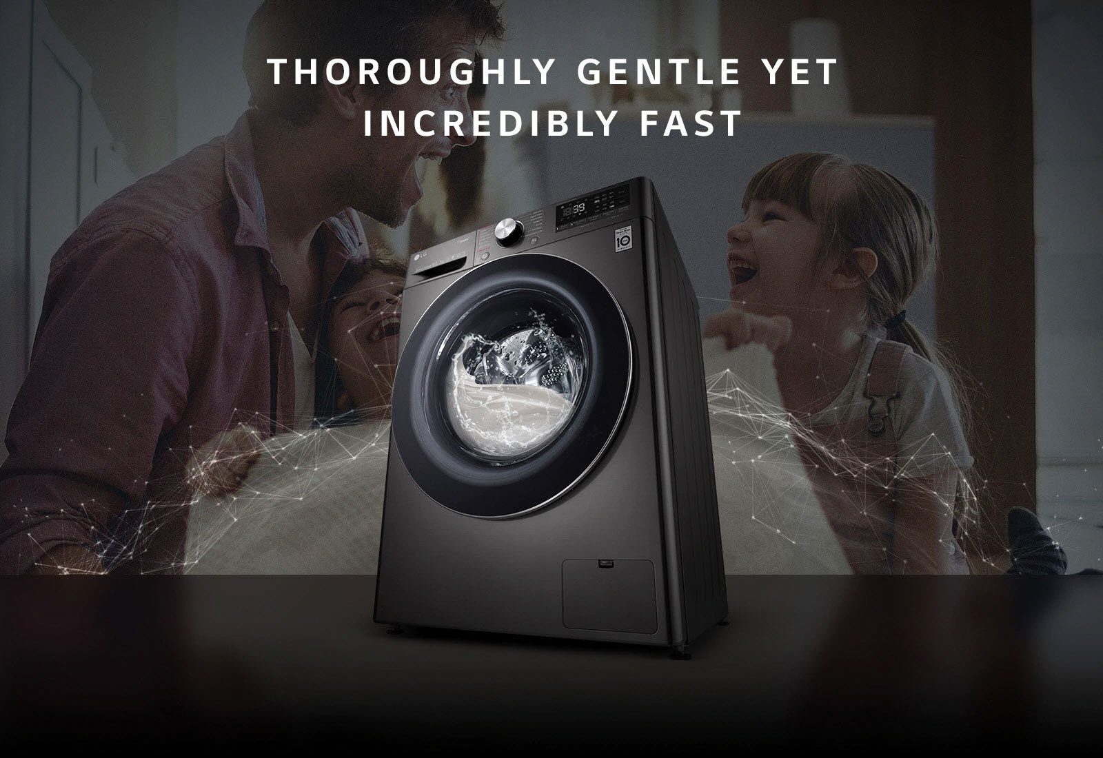 Lave-Linge Frontale LG Vivace 9kg - Silver, un choix élégant et performant pour votre lessive quotidienne.