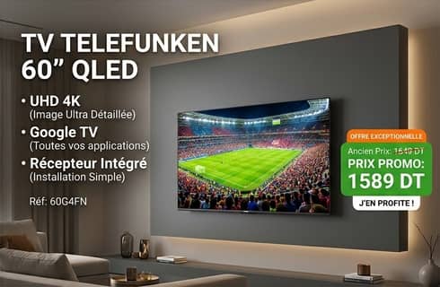 TV TELEFUNKEN 60” QLED Smart G4FN