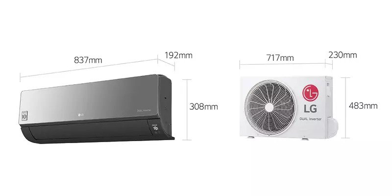 Climatiseur LG 12000 BTU Dual Inverter ArtCool Chaud/Froid - Noir
