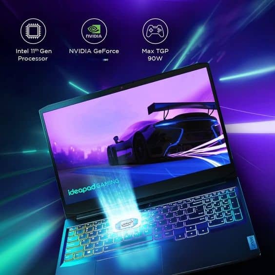 PC Portable Lenovo IdeaPad Gaming 3 / Ryzen 5 5500H / RTX 2050 4G / 16 Go / 512 Go SSD / Noir