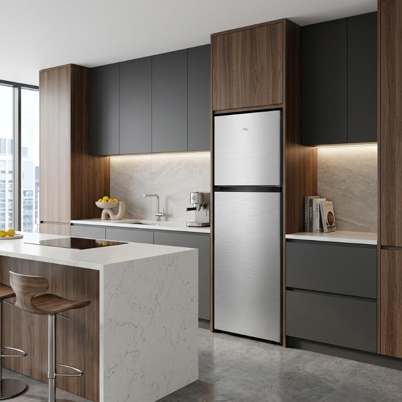 Réfrigérateur TCL P370 286L NoFrost design silver moderne