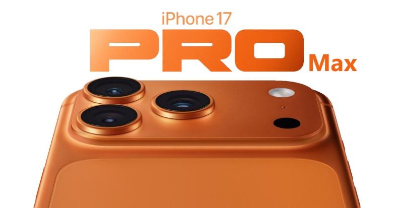 iPhone 17 Pro Max Cosmic Orange écran OLED 120Hz