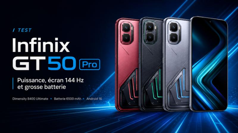 Smartphone Infinix GT 50 Pro 12Go 256Go performance multitâche rapide