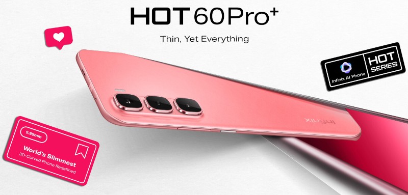 Smartphone INFINIX Hot 60 Pro Plus vue avant avec écran AMOLED
