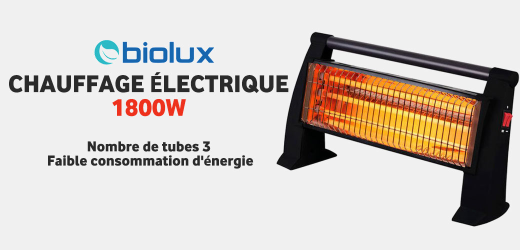 CHAUFFAGE ÉLECTRIQUE BIOLUX 1500W Tunisie