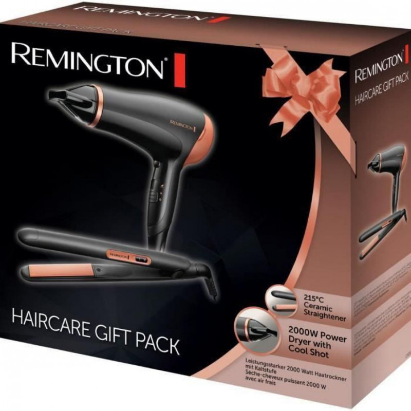 coffret cadeau remington sèche cheveux et lisseur