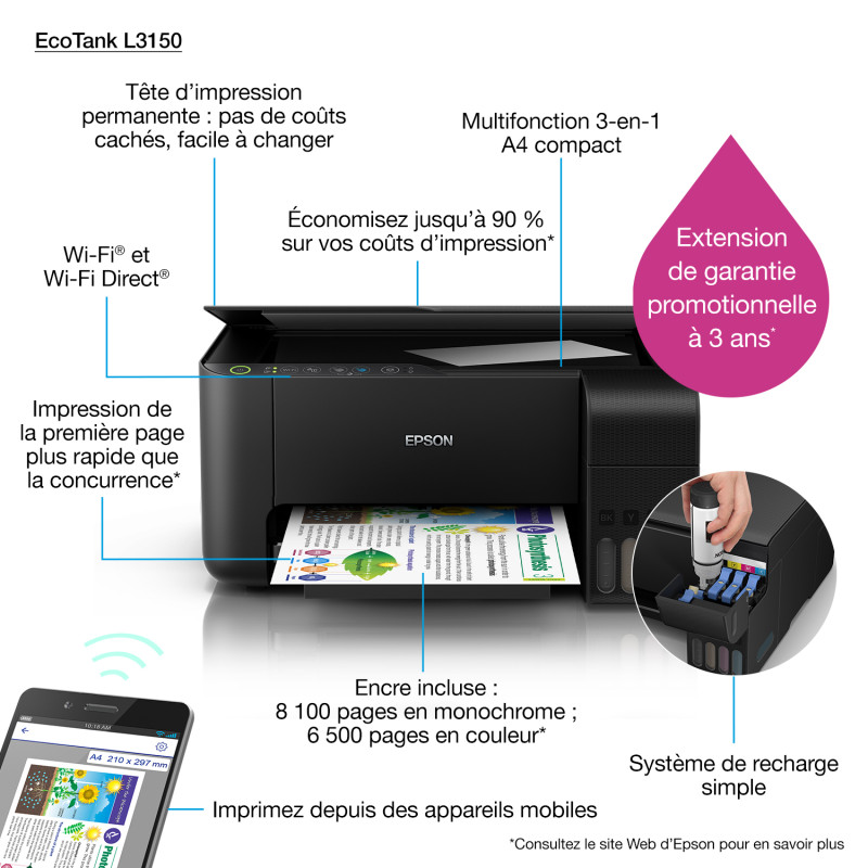 Epson 3150 prix Tunisie