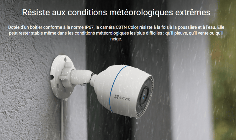 prix caméra de surveillance extérieure Wifi EZVIZ C3TN