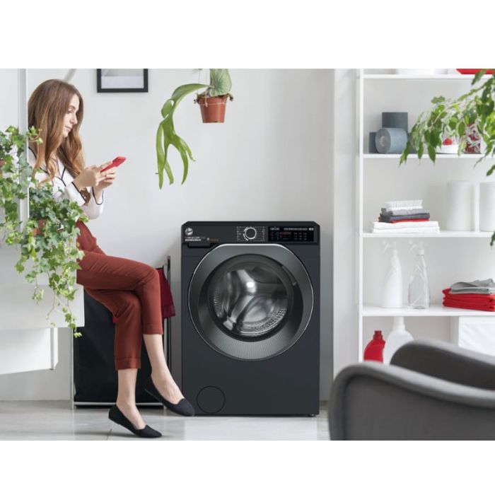 Lave linge séchant Hoover HD4149AMBCB-1-80 14/9 kg Noir