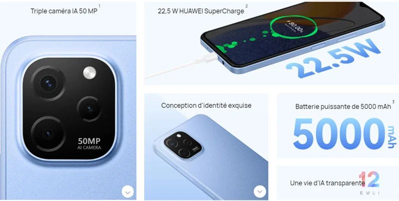 smartphone Huawei Nova Y61 bleu