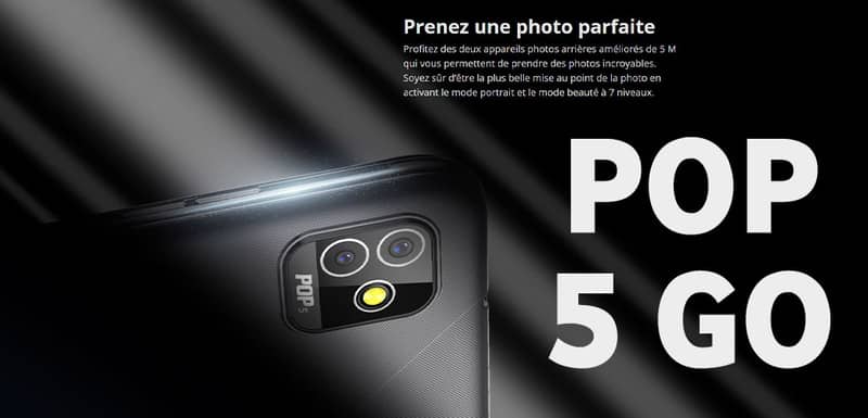 TECNO POP 5 GO PRIX TUNISIE