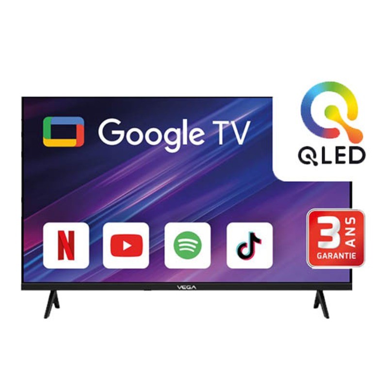 tv vega 65 Android TV interface fluide applications streaming